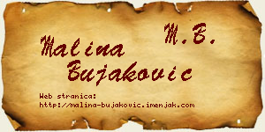 Malina Bujaković vizit kartica